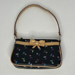 Mixit Purse Initial A Faux Leather with Strap